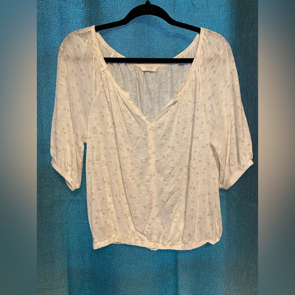 XS Lucky brand cropped summer top 🌸